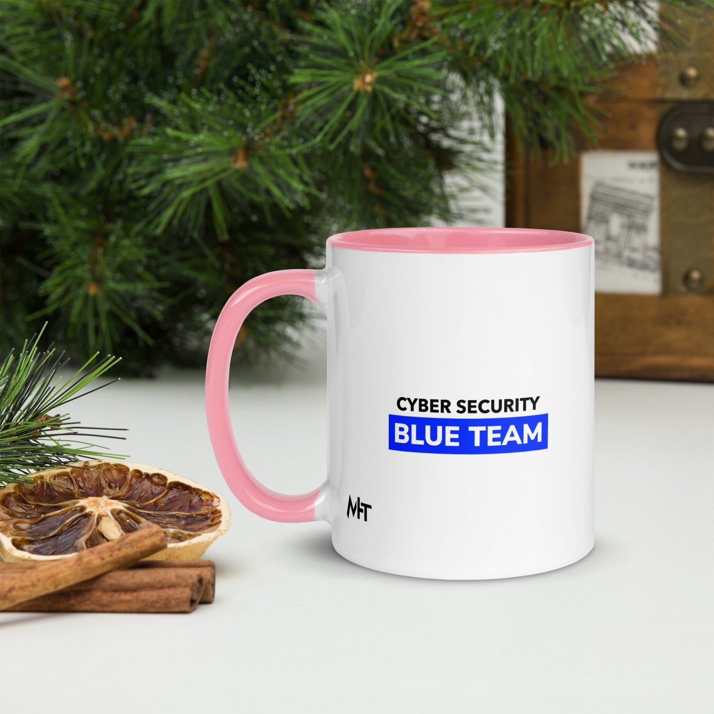 Cyber Security Blue Team V11 - Mug with Color Inside by DarkByteGear