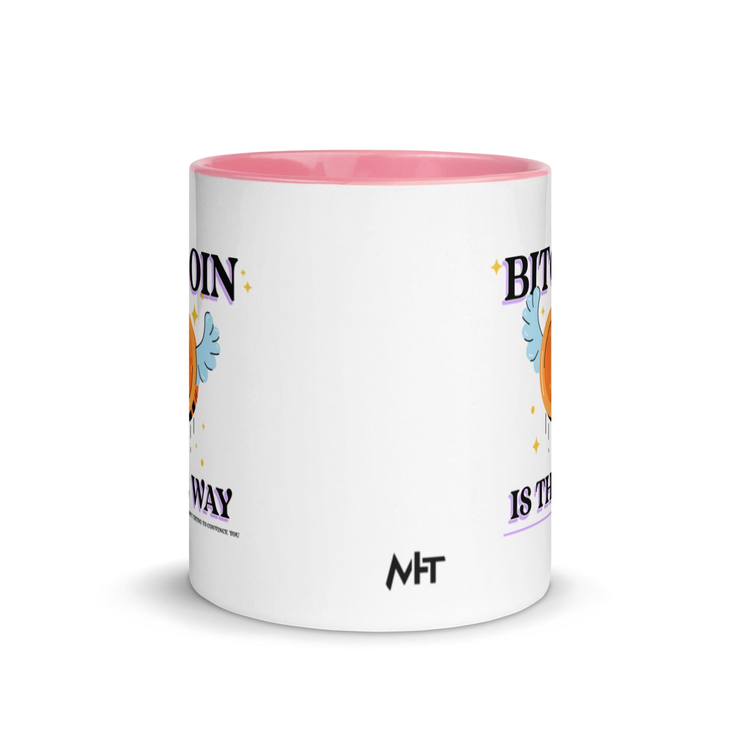 Bitcoin is the way - Mug with Color Inside by DarkByteGear