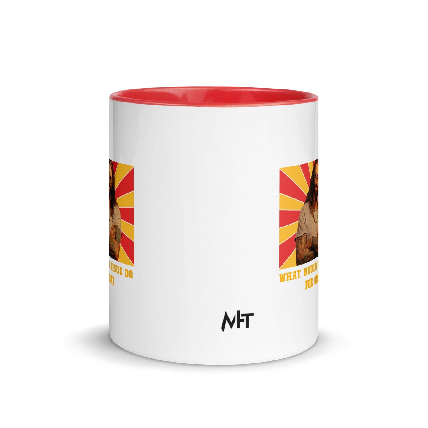 What would Jesus do for 0day v1 - Mug with Color Inside by DarkByteGear