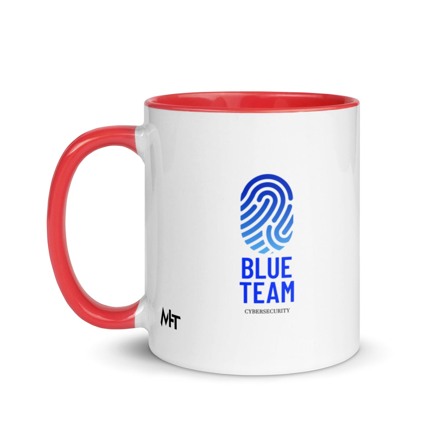 Cyber Security Blue Team V2 - Mug with Color Inside by DarkByteGear