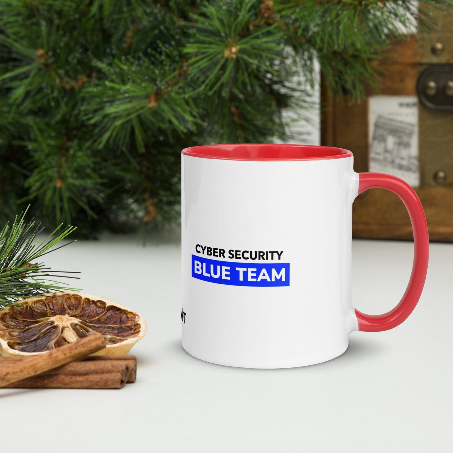 Cyber Security Blue Team V11 - Mug with Color Inside by DarkByteGear