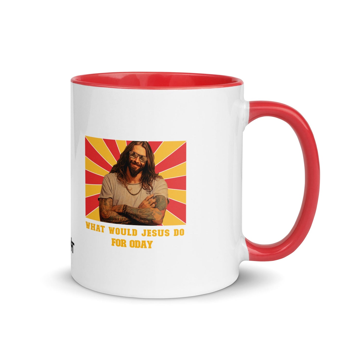 What would Jesus do for 0day v1 - Mug with Color Inside by DarkByteGear