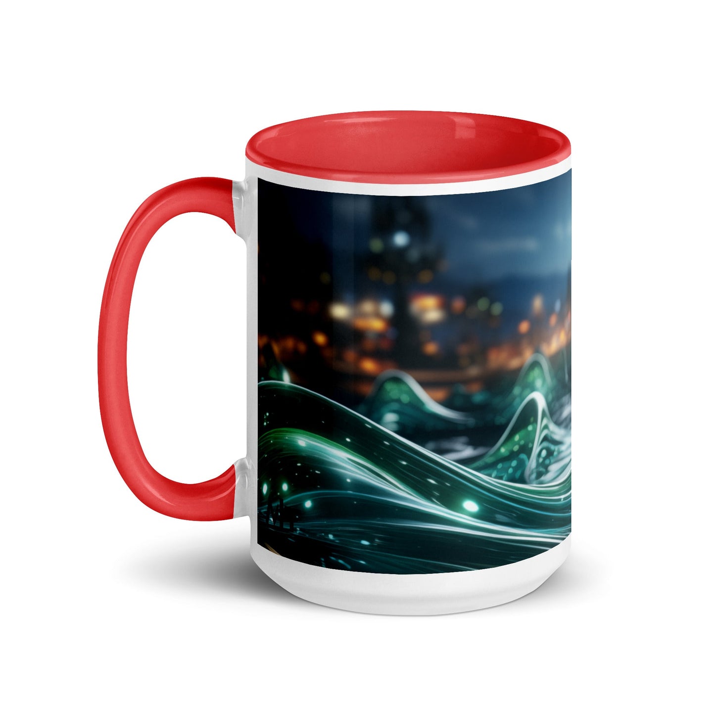 Neon AI V1 - Mug with Color Inside by DarkByteGear