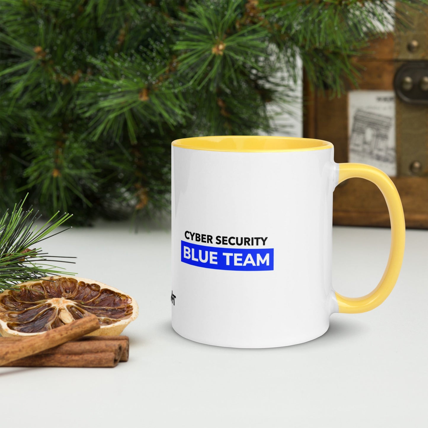 Cyber Security Blue Team V11 - Mug with Color Inside by DarkByteGear