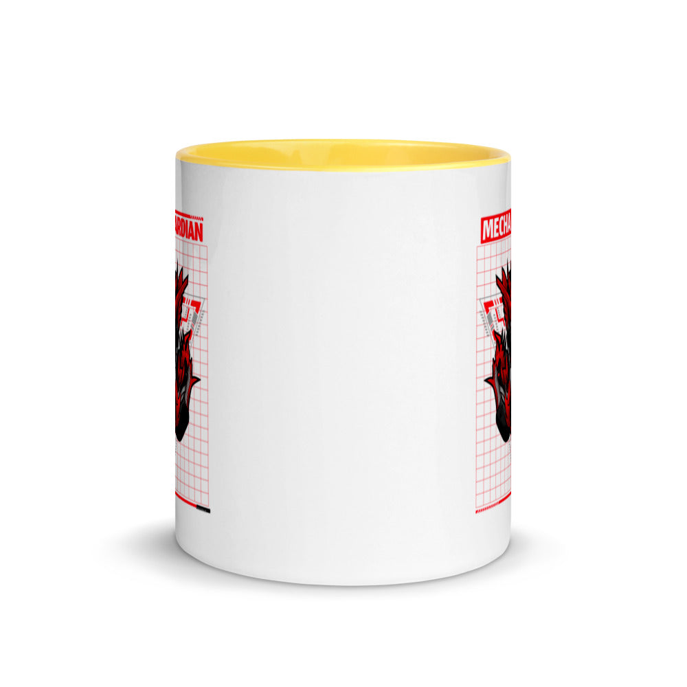 Red Mecha Guardian - Mug with Color Inside by DarkByteGear