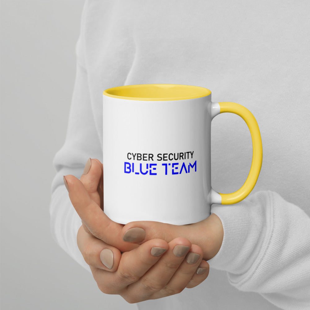 Cybersecurity Blue Team v4 - Mug with Color Inside by DarkByteGear