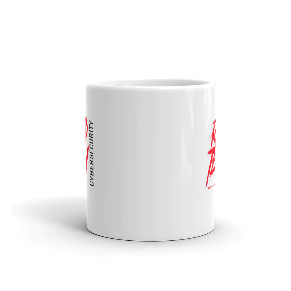 Cyber Security Red Team V10 - White glossy mug by DarkByteGear
