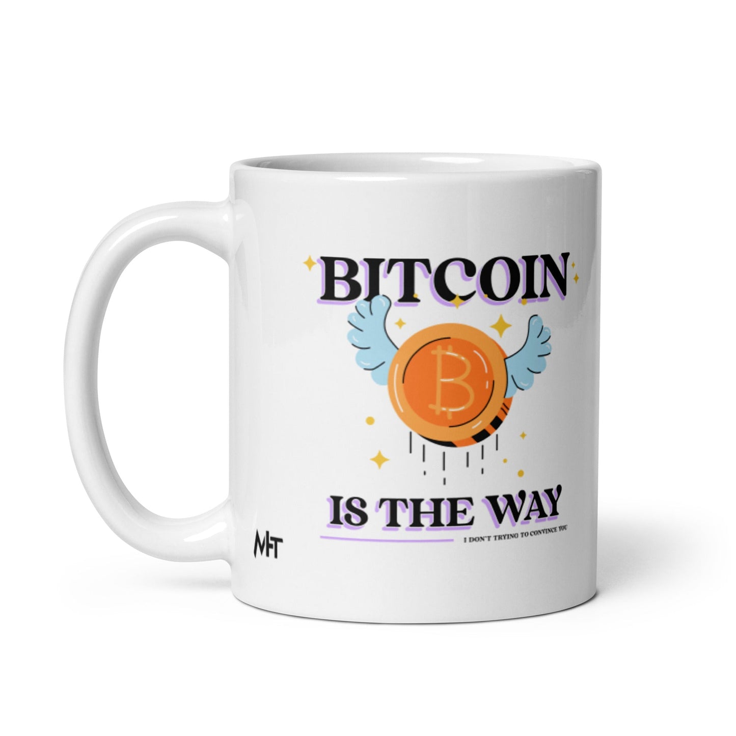 Bitcoin is the way - White glossy mug by DarkByteGear