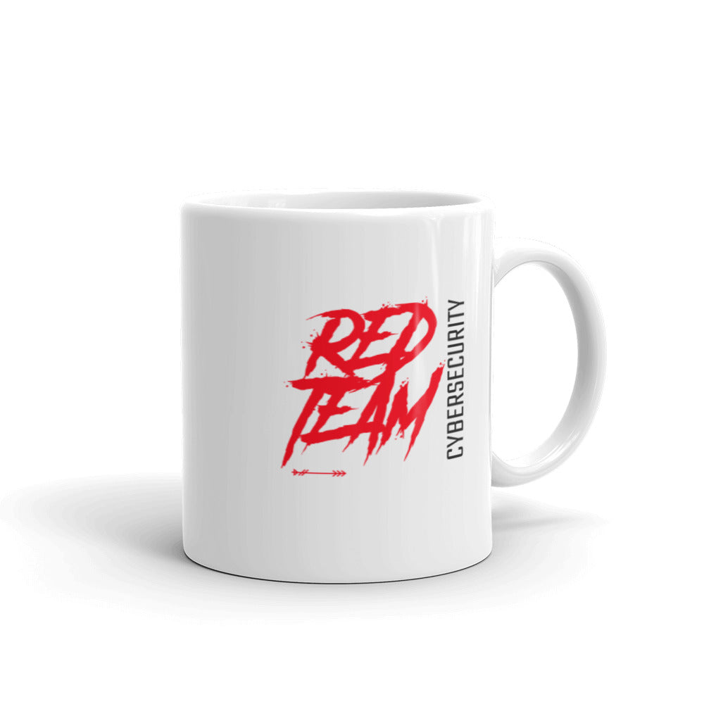 Cyber Security Red Team V10 - White glossy mug by DarkByteGear