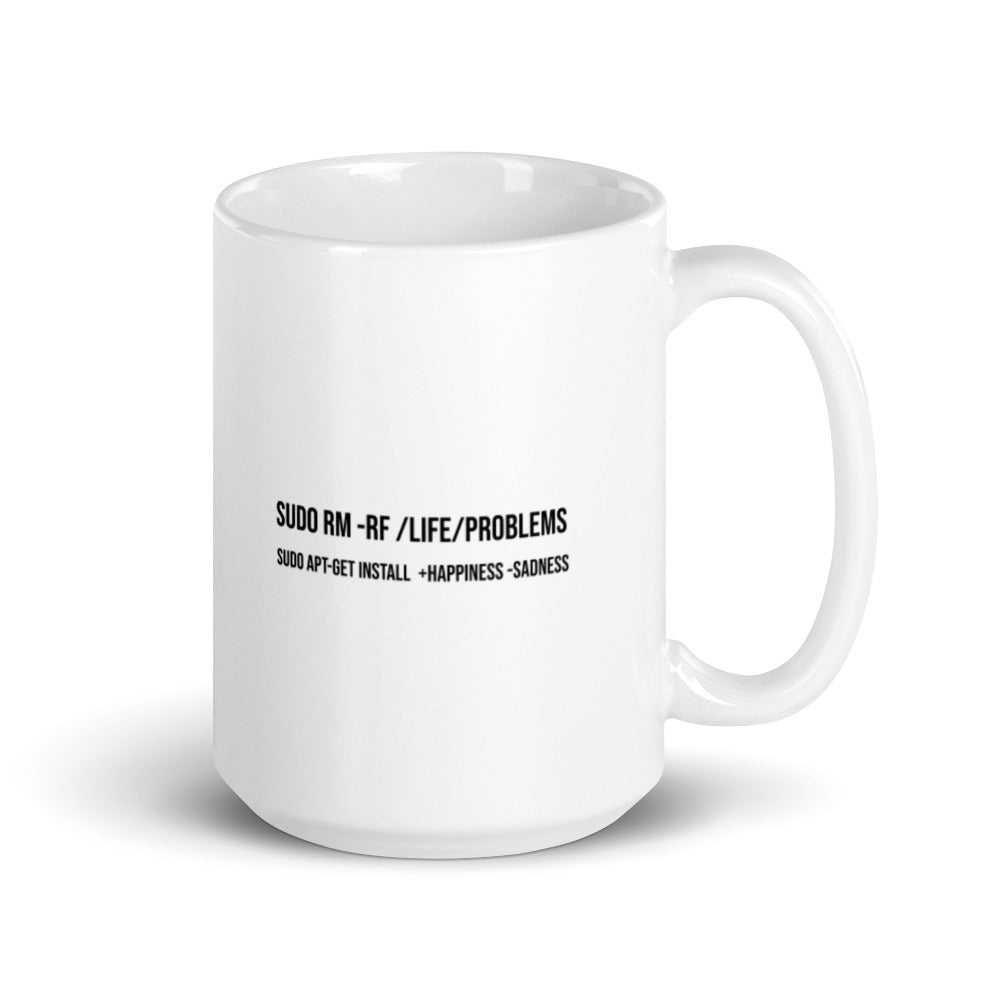 sudo rm -rf lifeproblems - Mug by DarkByteGear