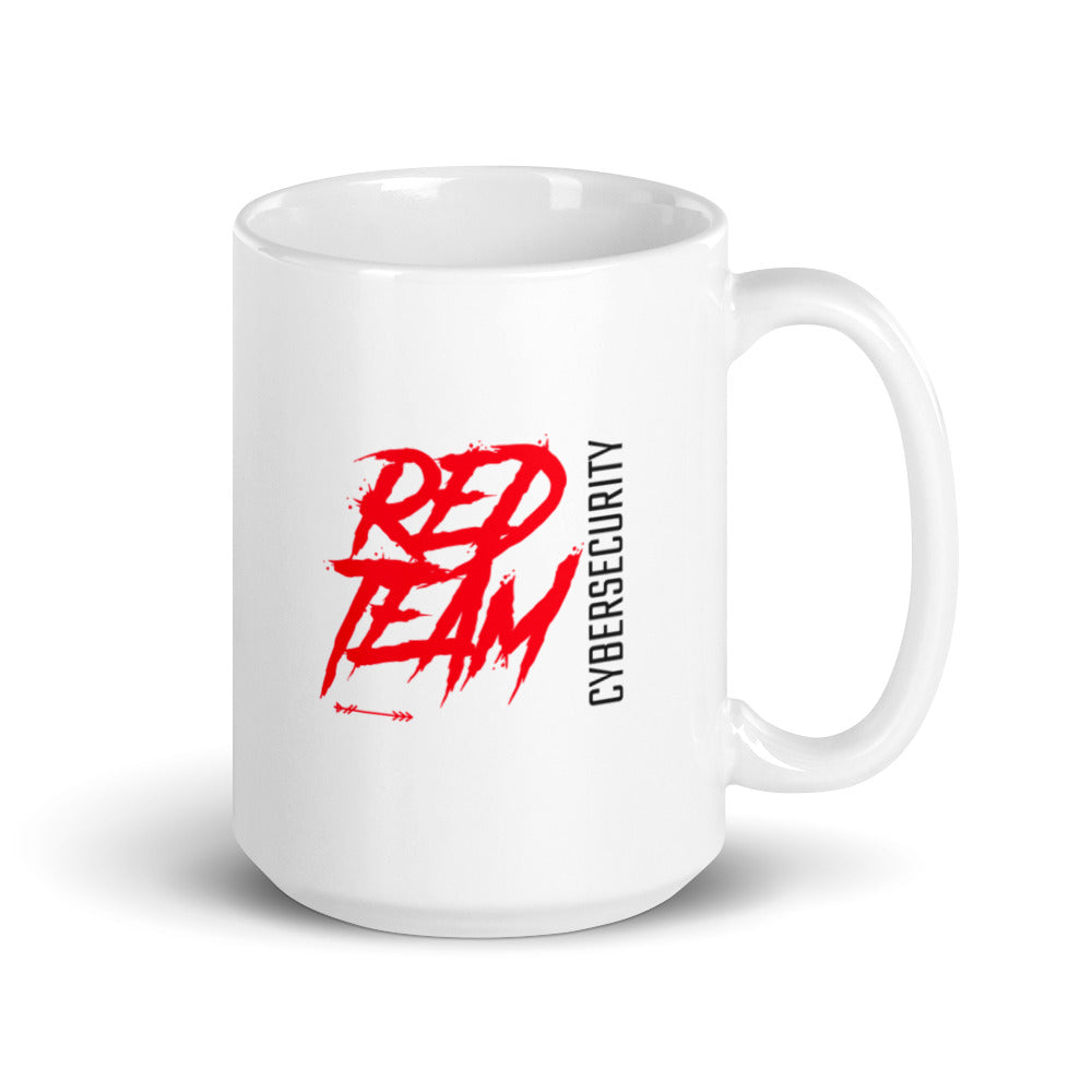 Cyber Security Red Team V10 - White glossy mug by DarkByteGear