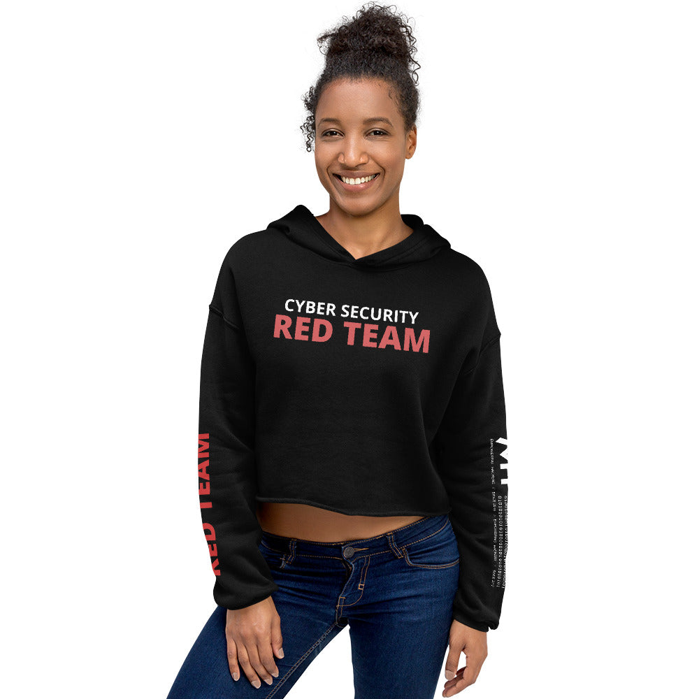 Cyber Security Red Team - Crop Hoodie by DarkByteGear