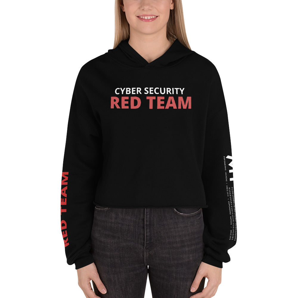 Cyber Security Red Team - Crop Hoodie by DarkByteGear