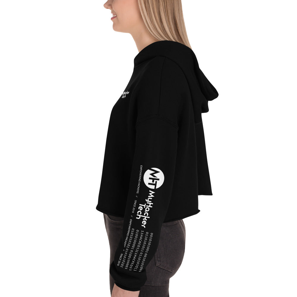 sudo rm -f yourself - Crop Hoodie (all sides print) by DarkByteGear