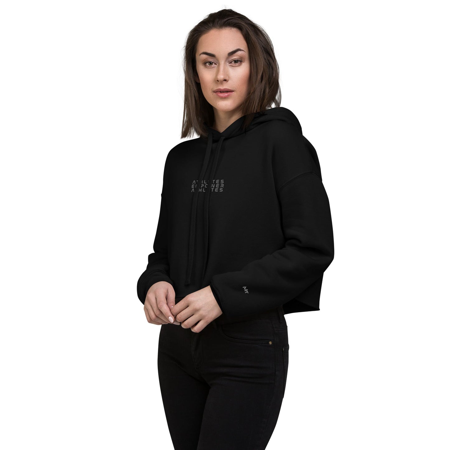 Athletes Empower Athletes - Crop Hoodie by DarkByteGear