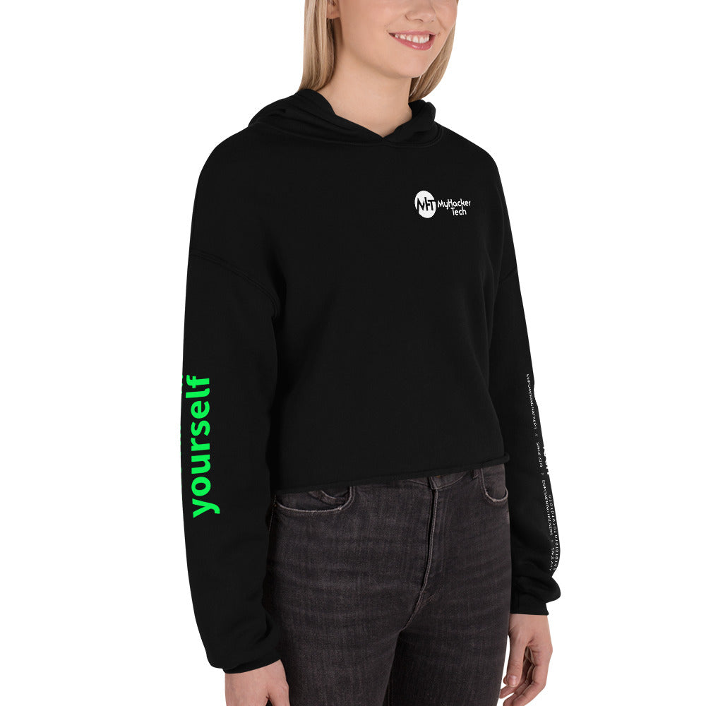 sudo rm -f yourself - Crop Hoodie (all sides print) by DarkByteGear