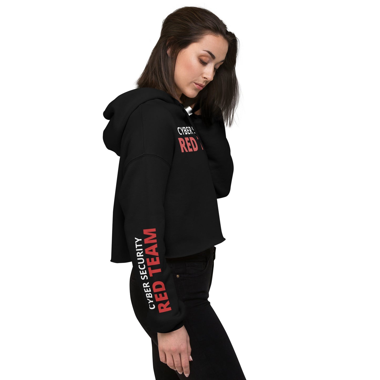 Cyber Security Red Team - Crop Hoodie by DarkByteGear