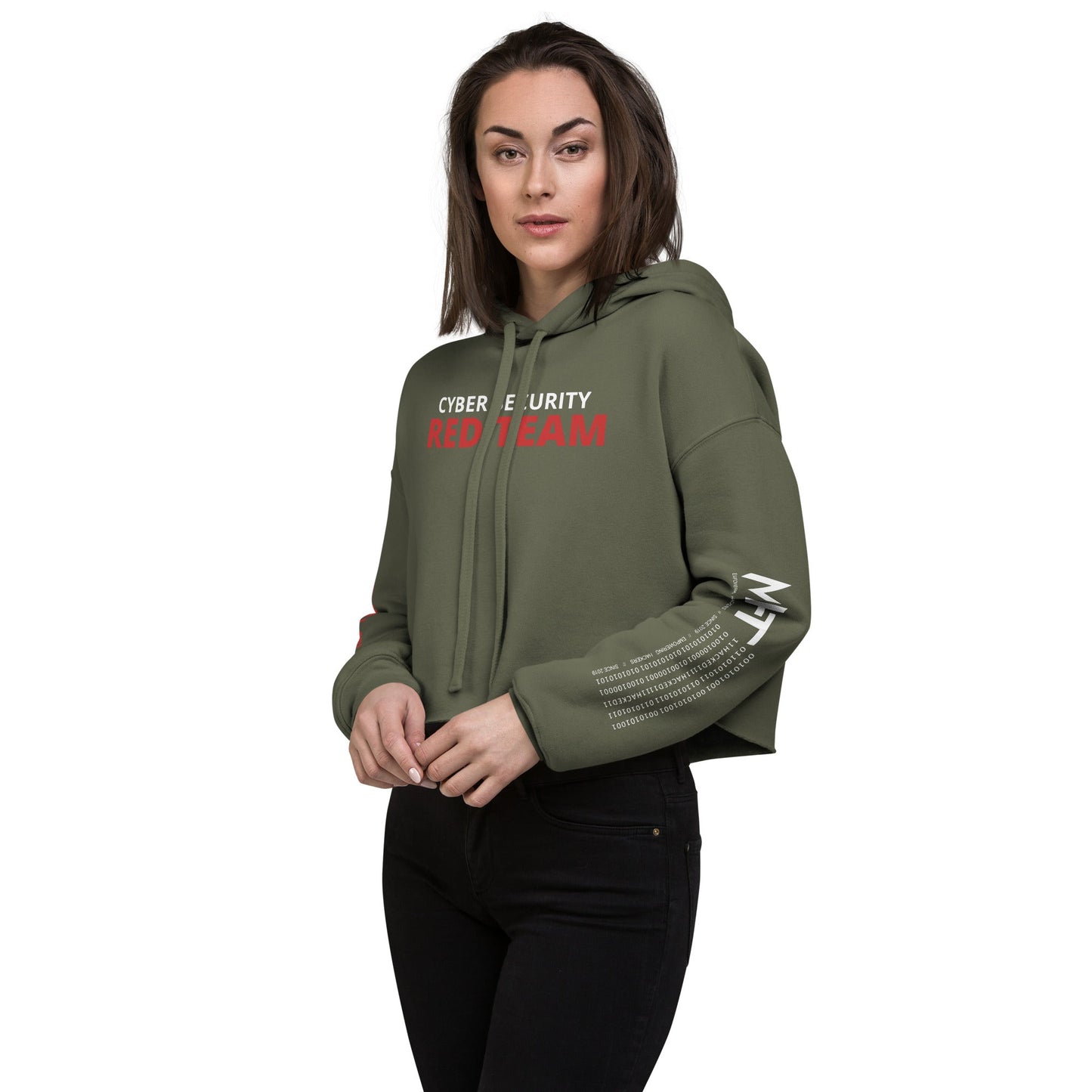 Cyber Security Red Team - Crop Hoodie by DarkByteGear