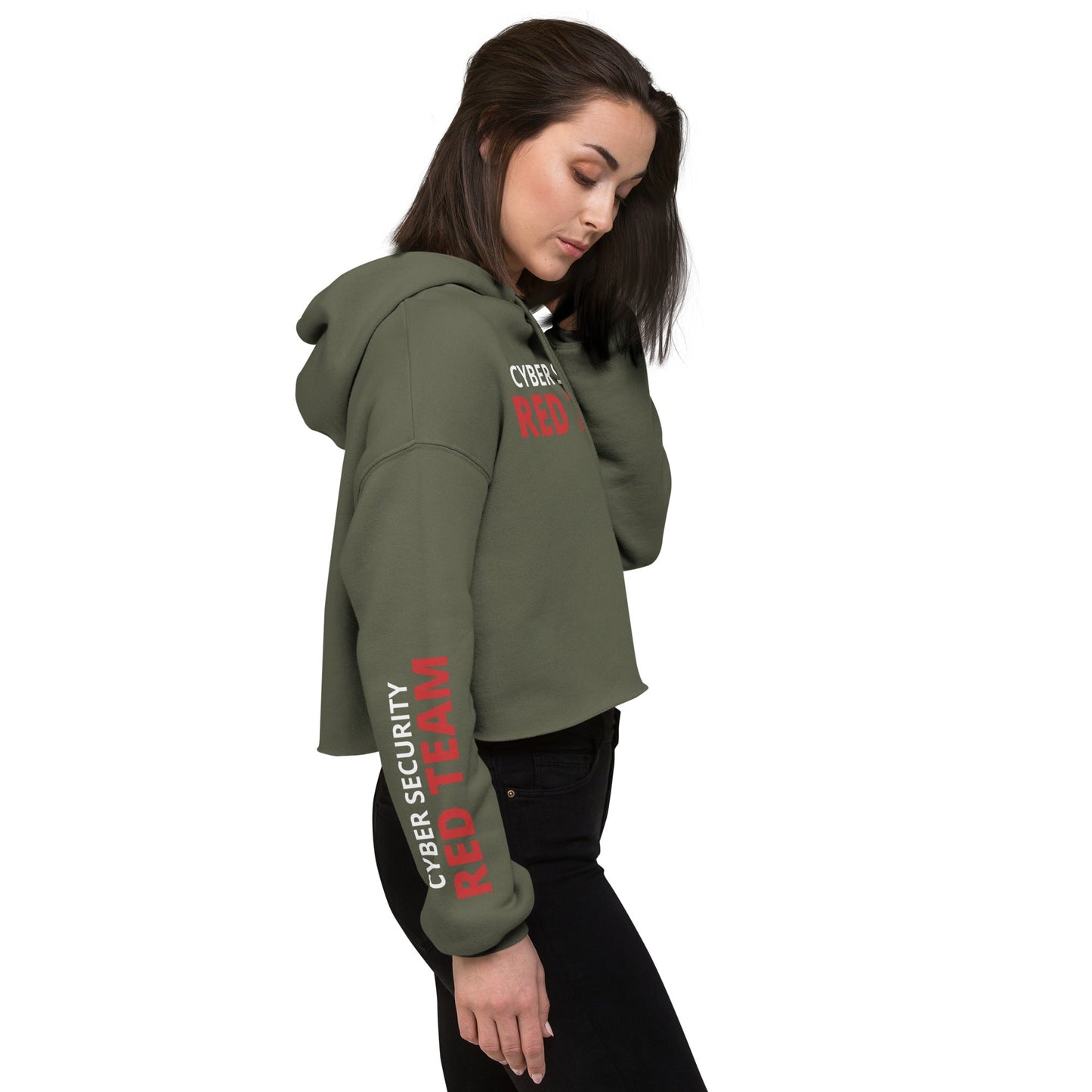 Cyber Security Red Team - Crop Hoodie by DarkByteGear