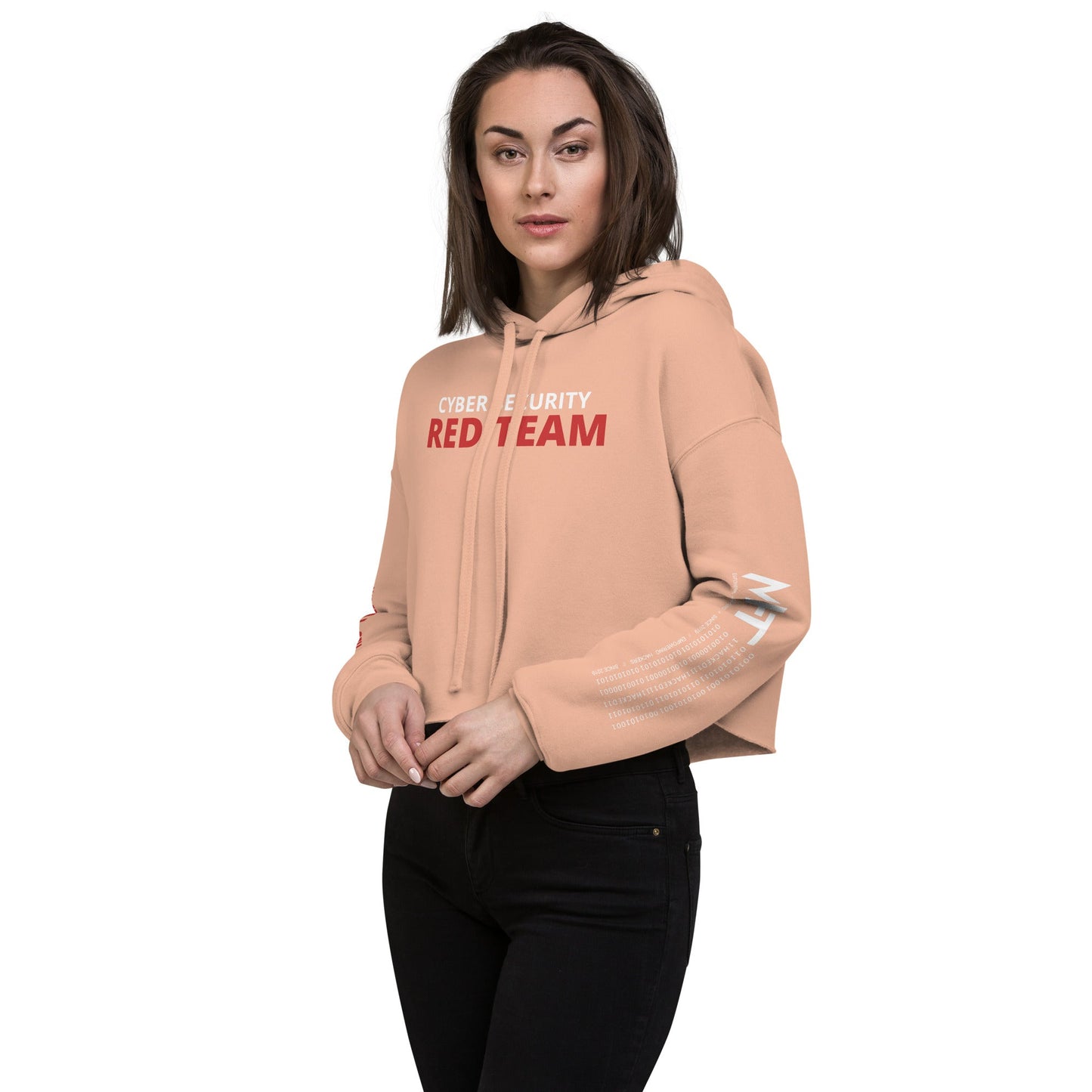 Cyber Security Red Team - Crop Hoodie by DarkByteGear