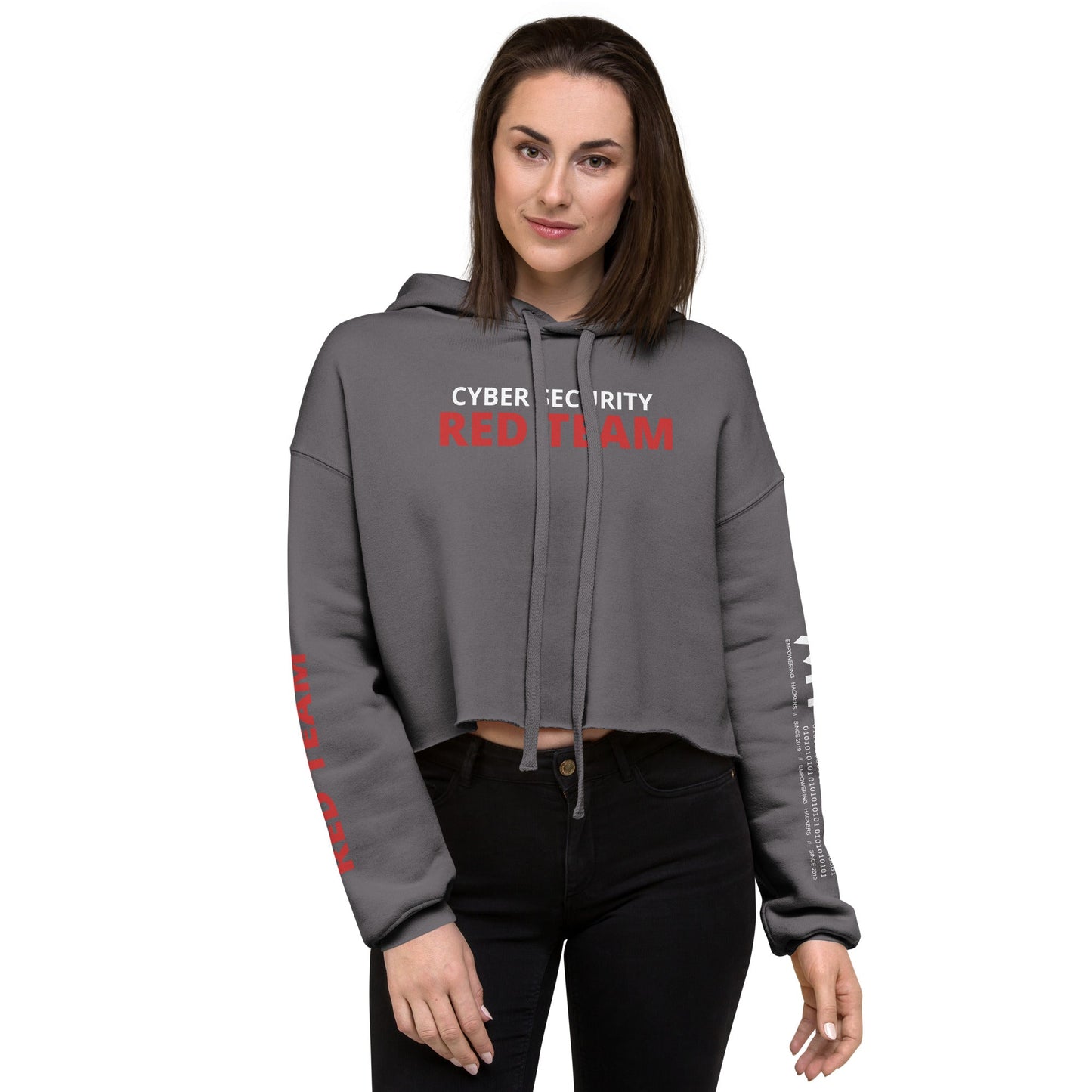 Cyber Security Red Team - Crop Hoodie by DarkByteGear