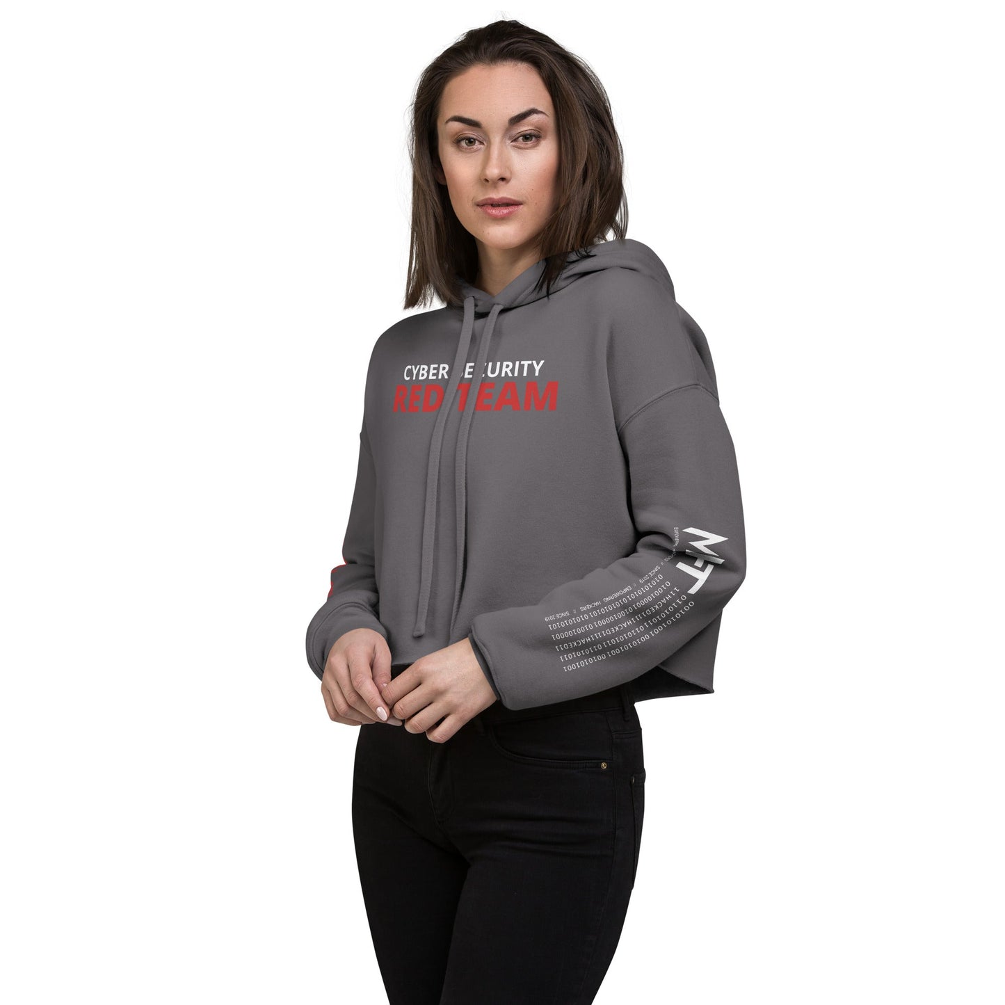 Cyber Security Red Team - Crop Hoodie by DarkByteGear