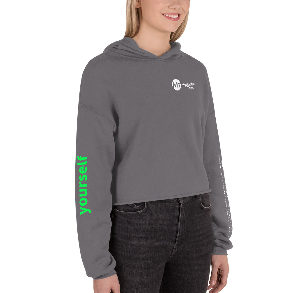 sudo rm -f yourself - Crop Hoodie (all sides print) by DarkByteGear