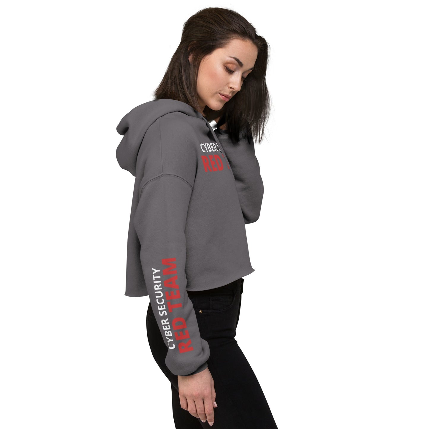 Cyber Security Red Team - Crop Hoodie by DarkByteGear