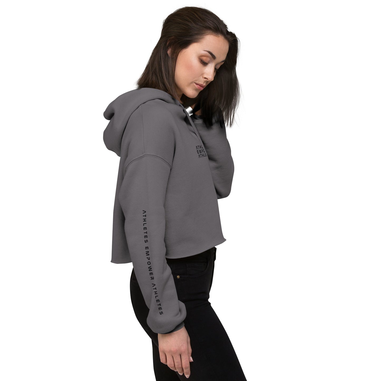 Athletes Empower Athletes - Crop Hoodie by DarkByteGear