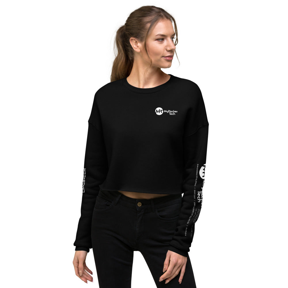 Artificial intelligence engineer - Crop Sweatshirt (all sides print) by DarkByteGear