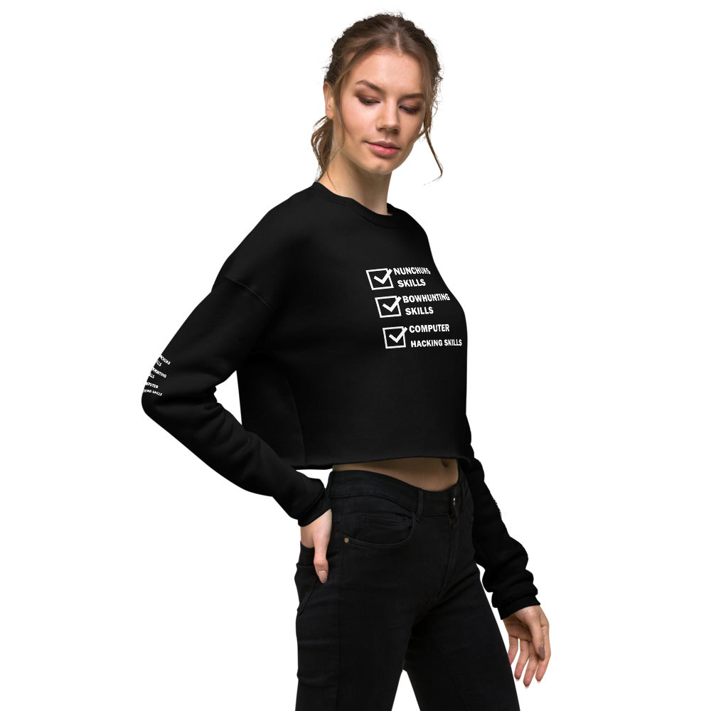 Computer Hacking Skills - Crop Sweatshirt by DarkByteGear