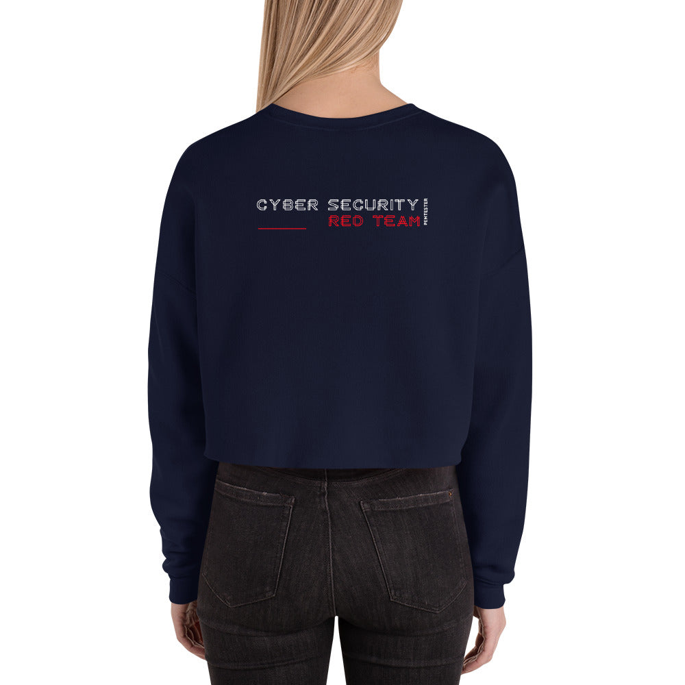 Cyber Security Red Team v2 - Crop Sweatshirt (back print) by DarkByteGear