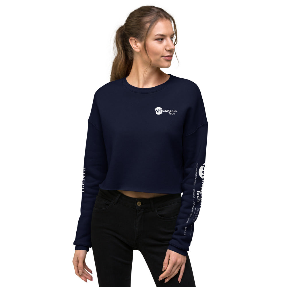 Artificial intelligence engineer - Crop Sweatshirt (all sides print) by DarkByteGear