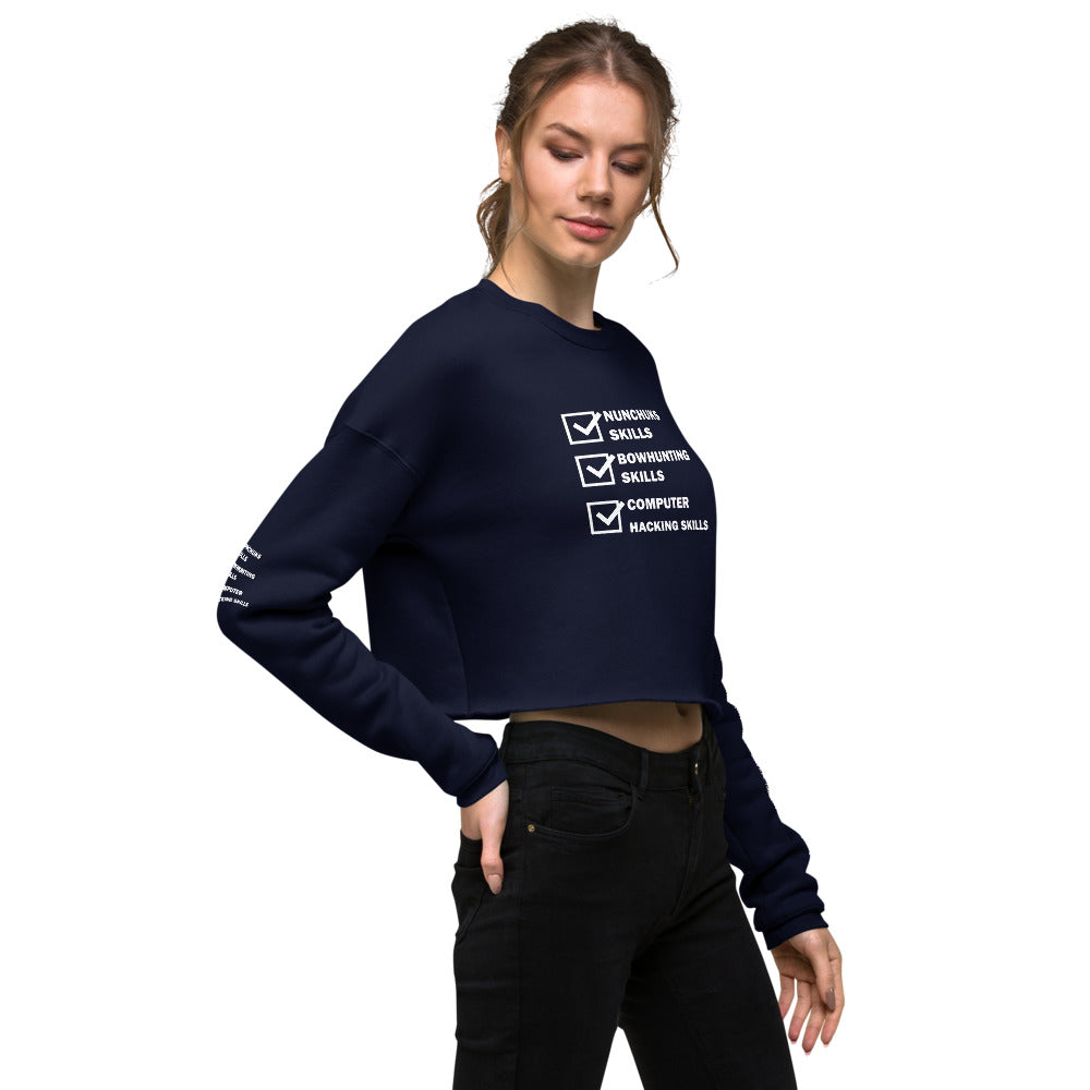 Computer Hacking Skills - Crop Sweatshirt by DarkByteGear