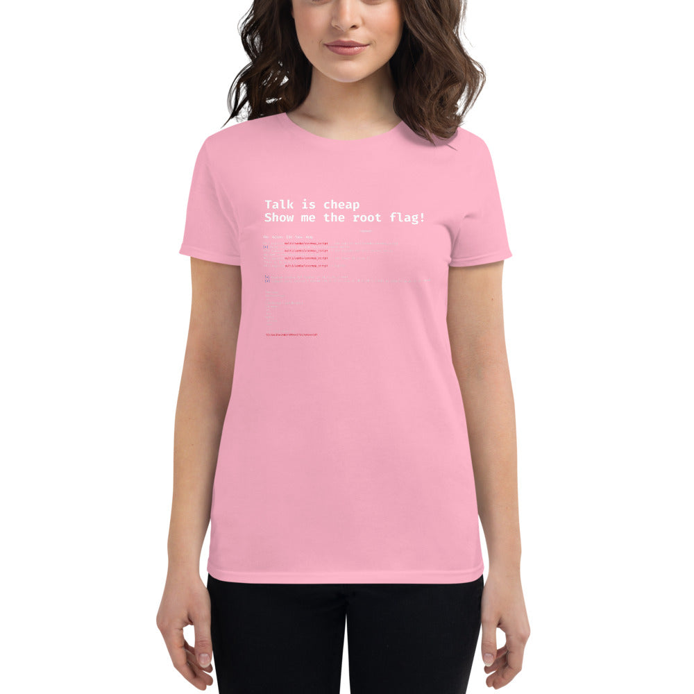 Talk is cheap - Women's short sleeve t-shirt by DarkByteGear