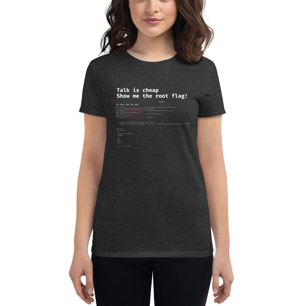 Talk is cheap - Women's short sleeve t-shirt by DarkByteGear