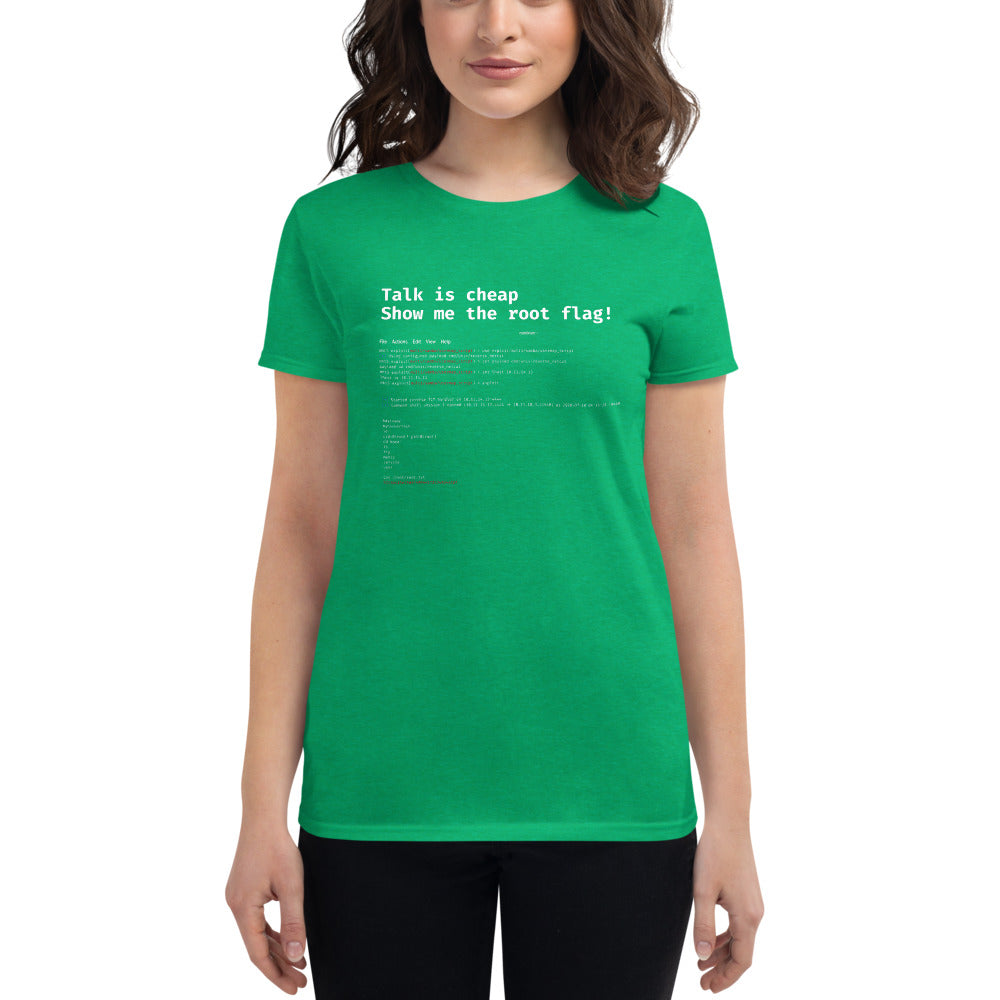 Talk is cheap - Women's short sleeve t-shirt by DarkByteGear