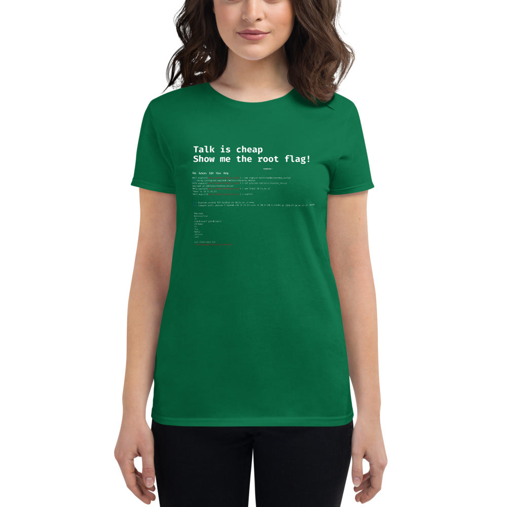 Talk is cheap - Women's short sleeve t-shirt by DarkByteGear