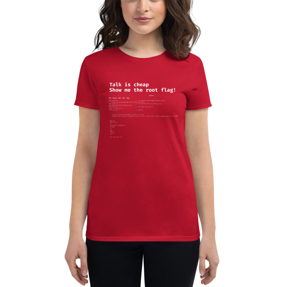 Talk is cheap - Women's short sleeve t-shirt by DarkByteGear