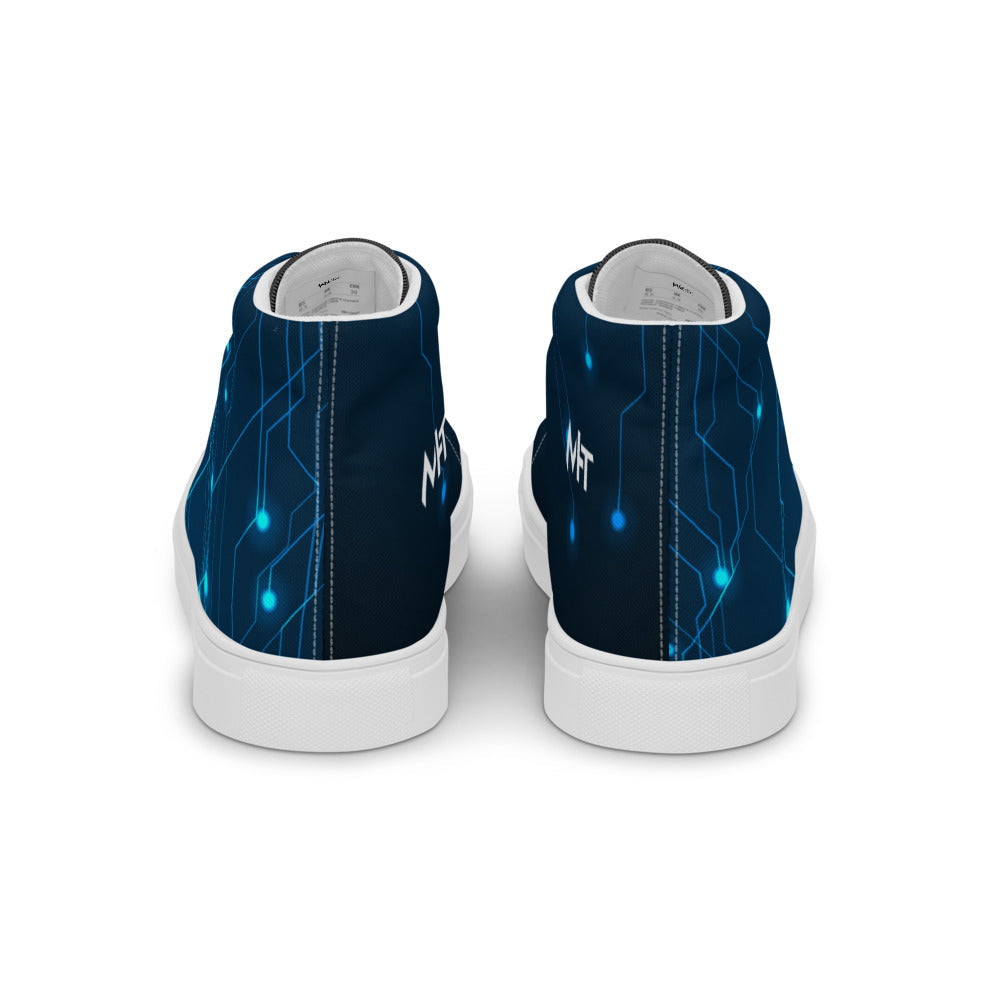 Tech circuit - Women’s high top canvas shoes by DarkByteGear