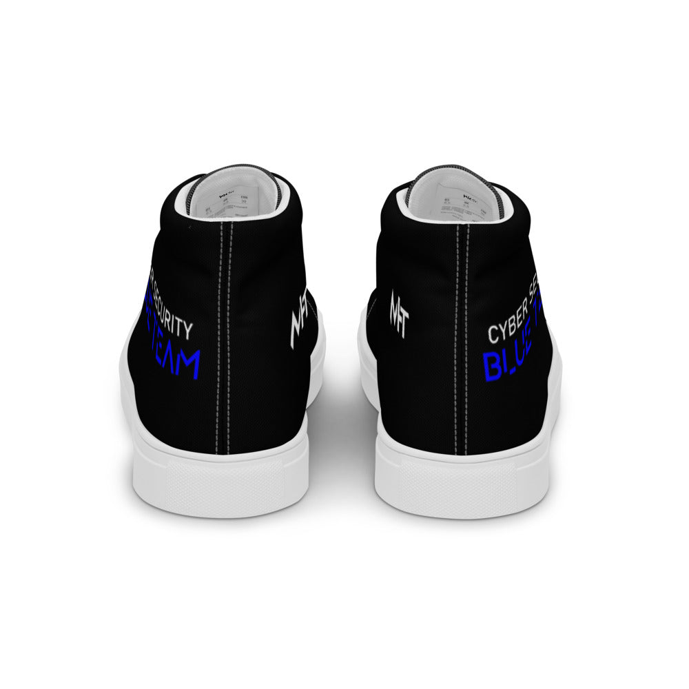 Cybersecurity Blue Team v4 - Women’s high top canvas shoes by DarkByteGear