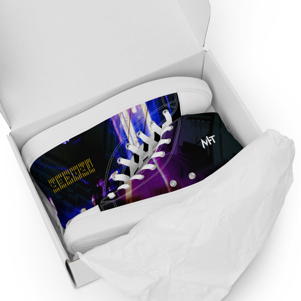 Tracer - Women’s high top canvas shoes by DarkByteGear