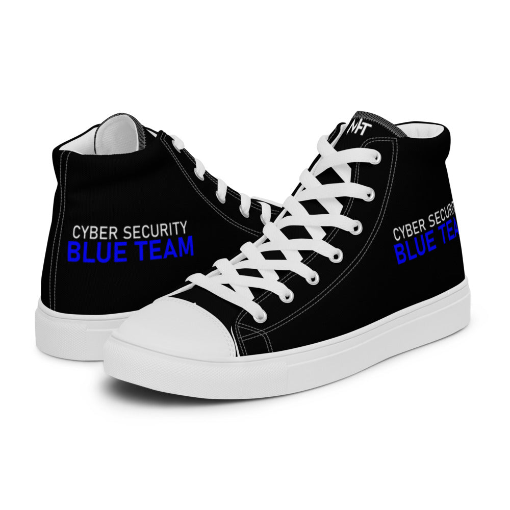 Cyber Security Blue team V4 - Women’s high top canvas shoes by DarkByteGear