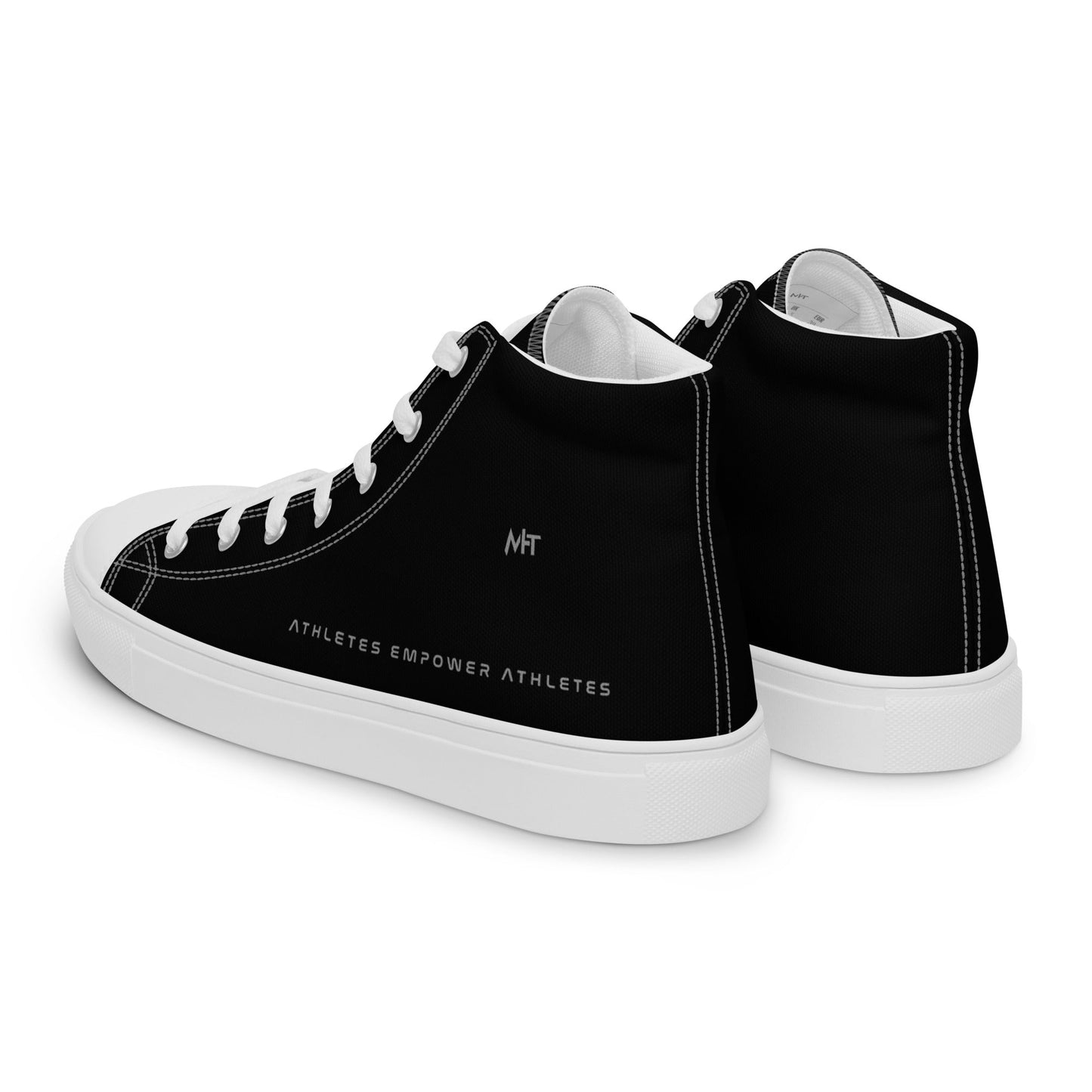 Athletes Empower Athletes - Women’s high top canvas shoes by DarkByteGear