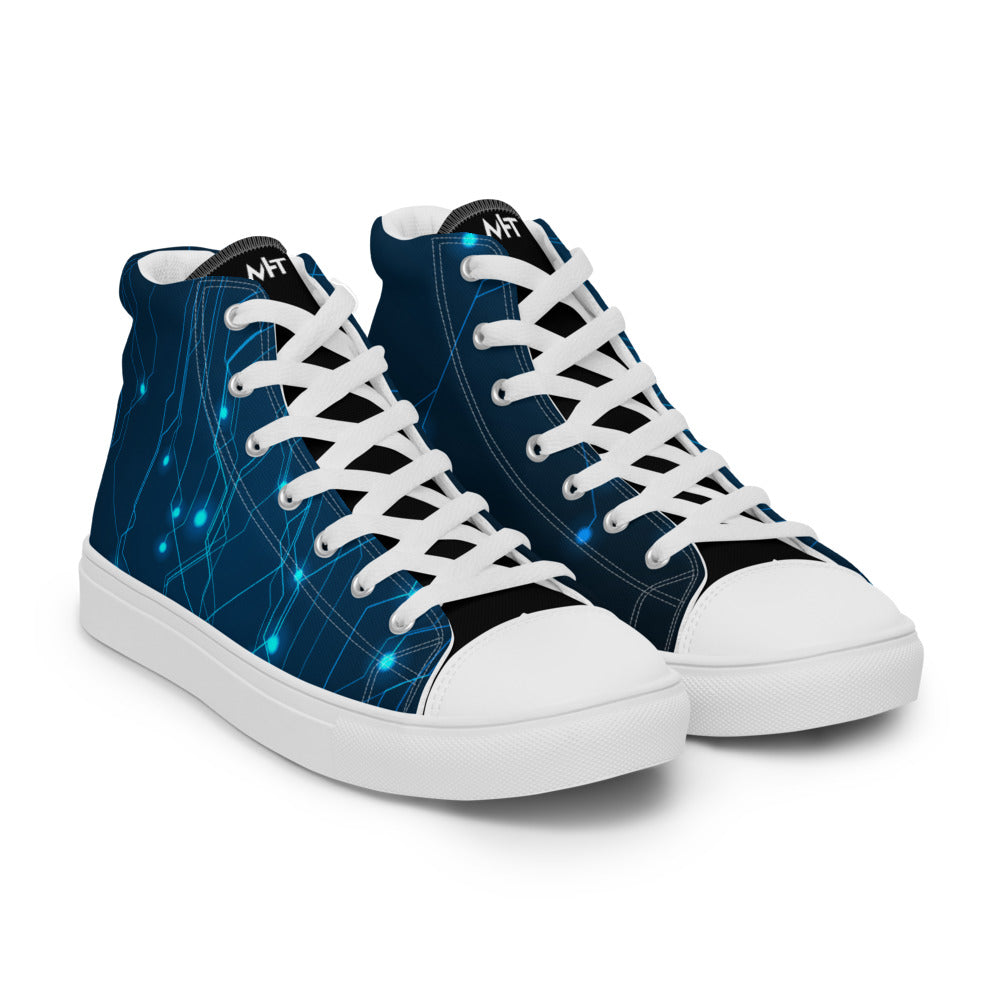Tech circuit - Women’s high top canvas shoes by DarkByteGear