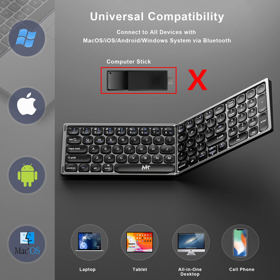 Black Hat Hacker Pro K81 Folding Keyboard by DarkByteGear
