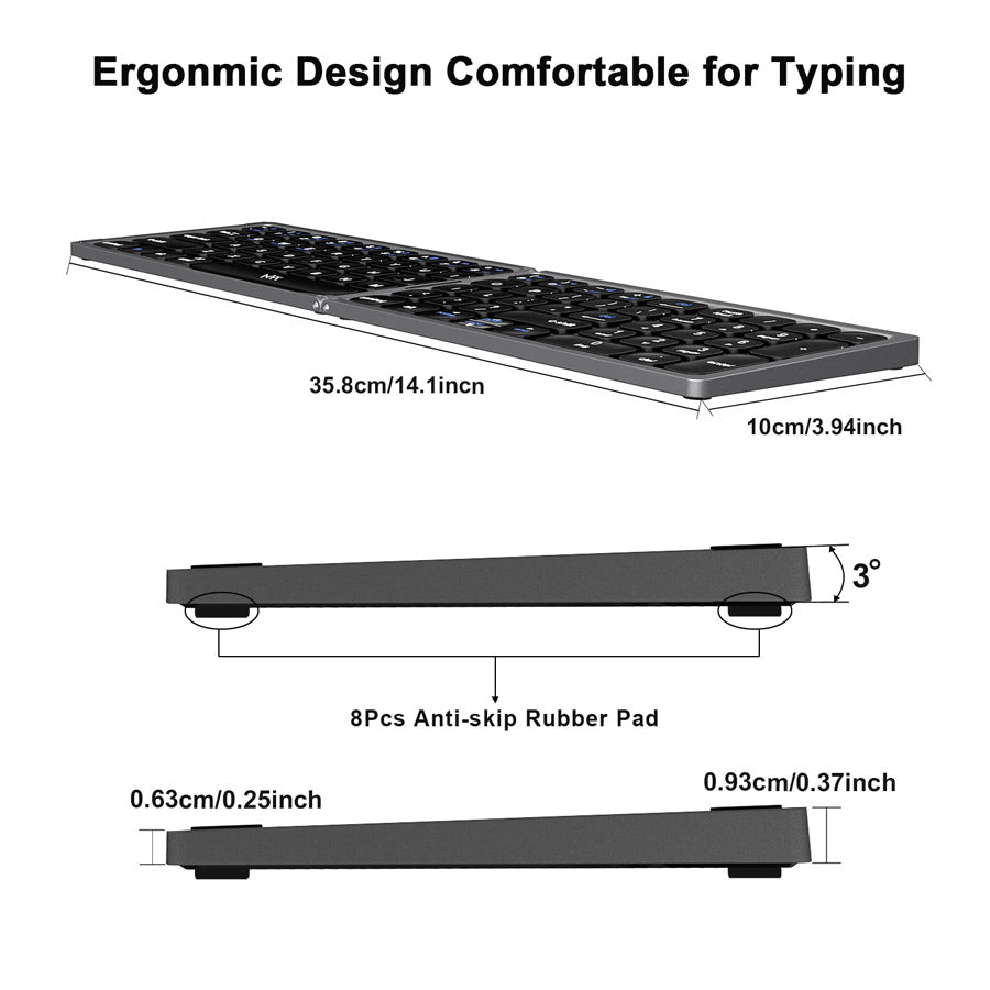 Black Hat Hacker Pro K81 Folding Keyboard by DarkByteGear