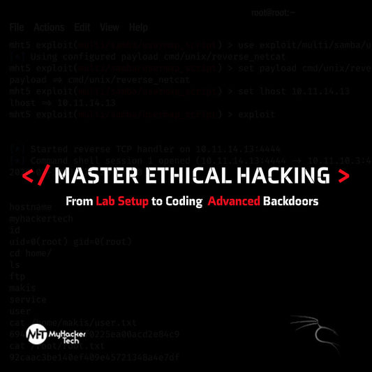 Ethical Hacking Course from Lab Setup to Coding Advanced Backdoors by DarkByteGear