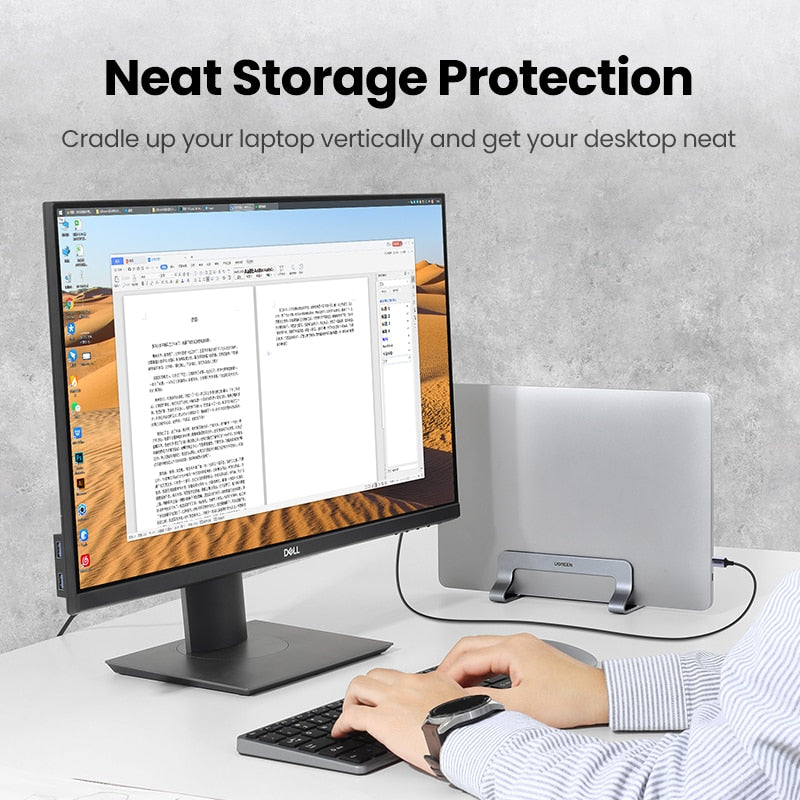 HackStand Vertical Laptop Holder for MacBook and Tablets by DarkByteGear