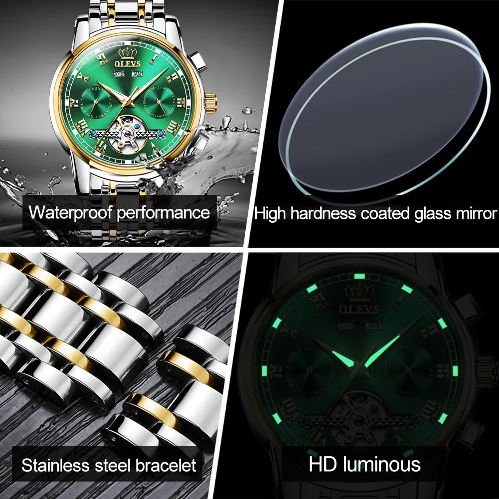 OLEVS Automatic Mechanical Men Watches by DarkByteGear